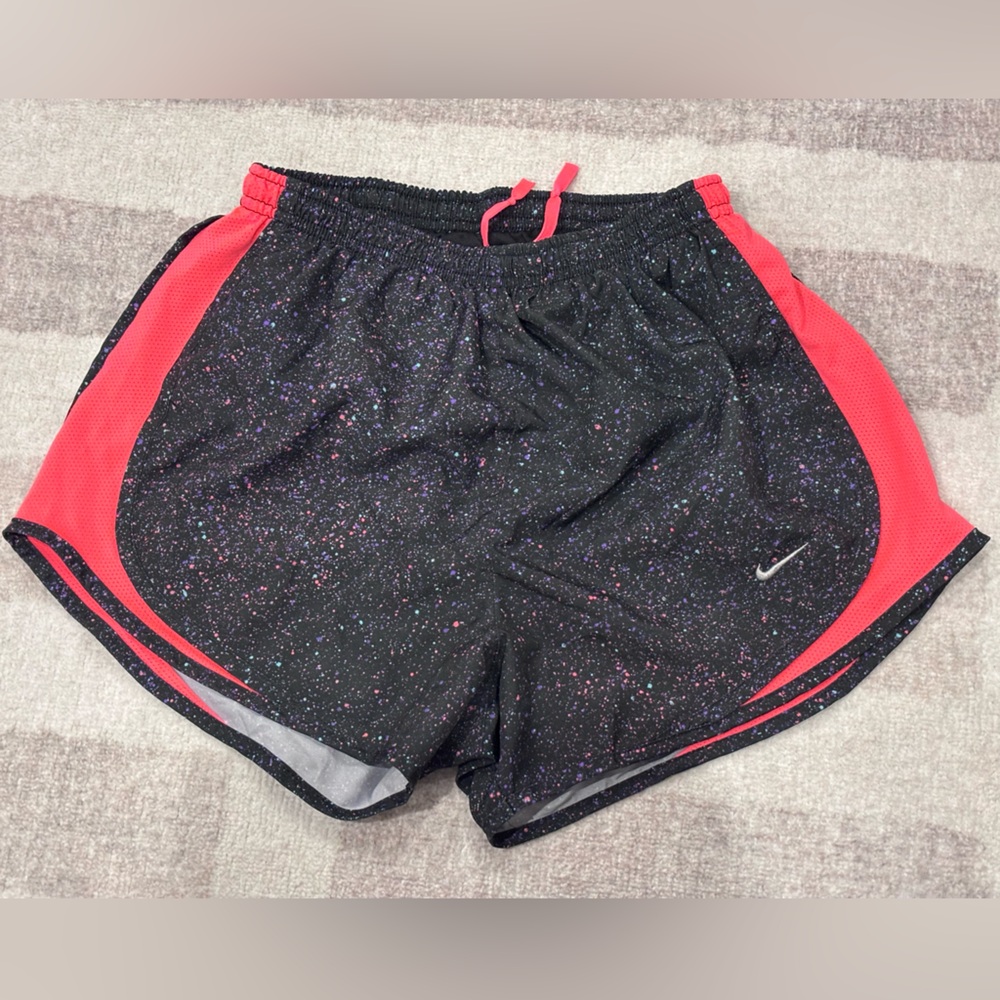 Nike Black and Pink Athletic Shorts Lightweight Moisture-Wicking